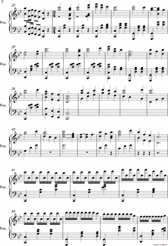 洛北情歌主题变奏曲（钢琴小品）