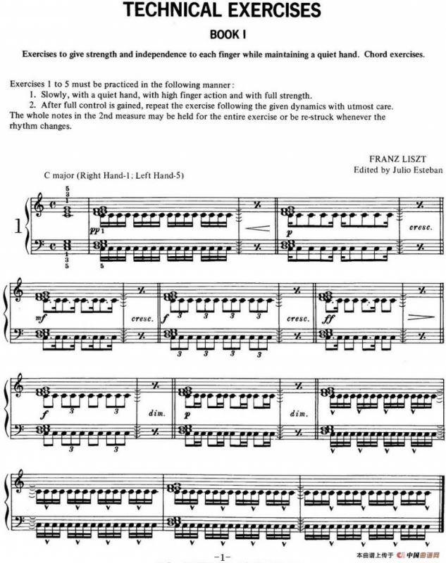 Technical Exercises S.146（李斯特钢琴技巧练习 BOOKⅠ）