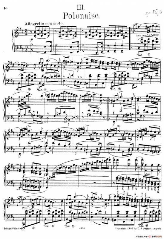 4首波兰民族舞曲 Op.55（Ⅲ）