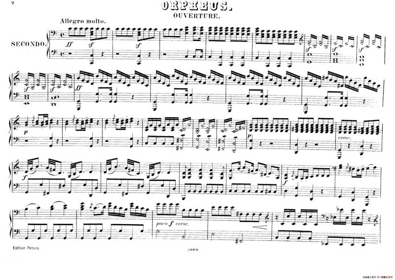 Overture（选自歌剧《奥菲欧与犹丽狄茜》）（四手联弹）