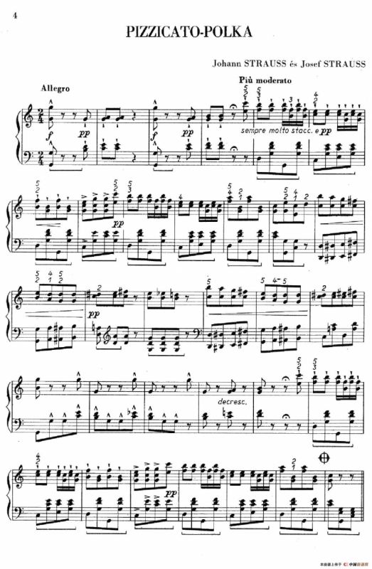 Neue Pizzicato-Polka Op.449（新拨弦波尔卡）