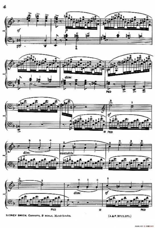 d小调第二钢琴协奏曲（钢琴独奏版）