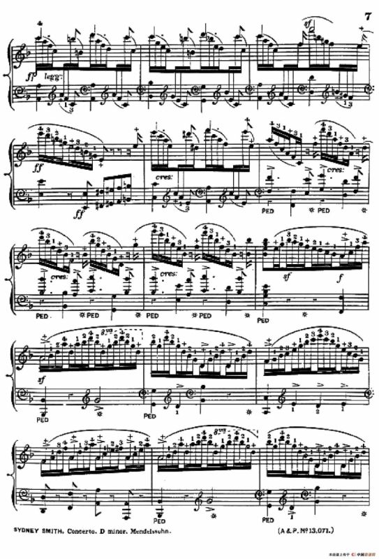 d小调第二钢琴协奏曲（钢琴独奏版）