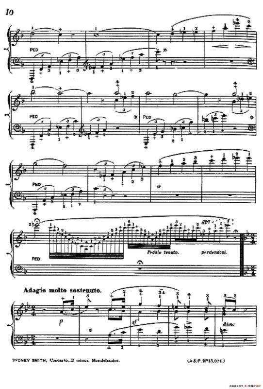 d小调第二钢琴协奏曲（钢琴独奏版）