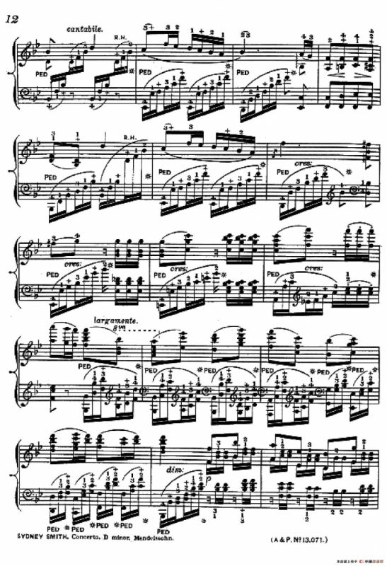 d小调第二钢琴协奏曲（钢琴独奏版）