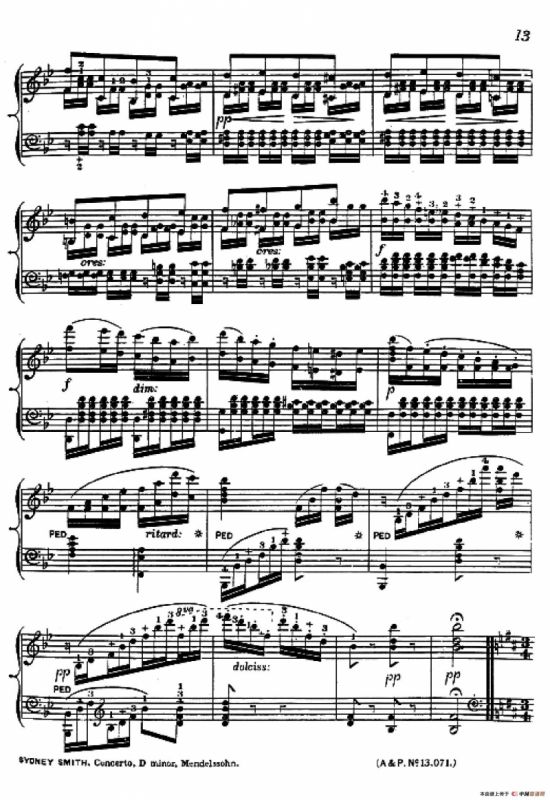 d小调第二钢琴协奏曲（钢琴独奏版）