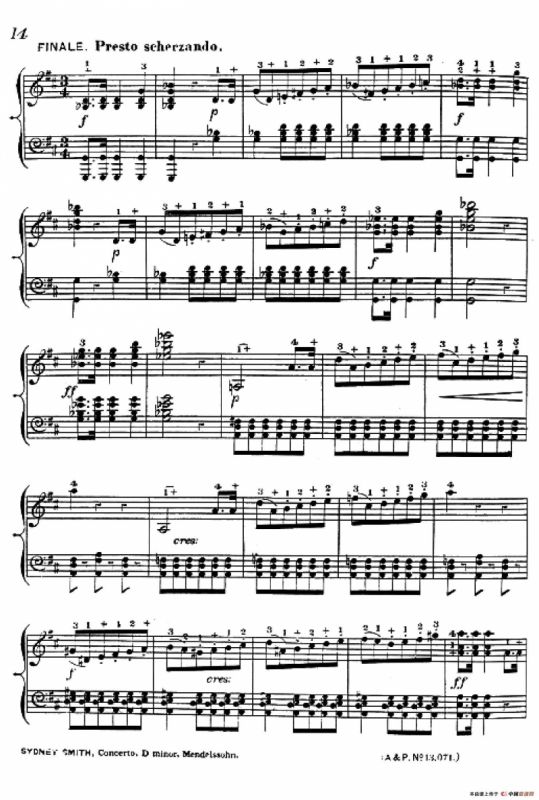 d小调第二钢琴协奏曲（钢琴独奏版）