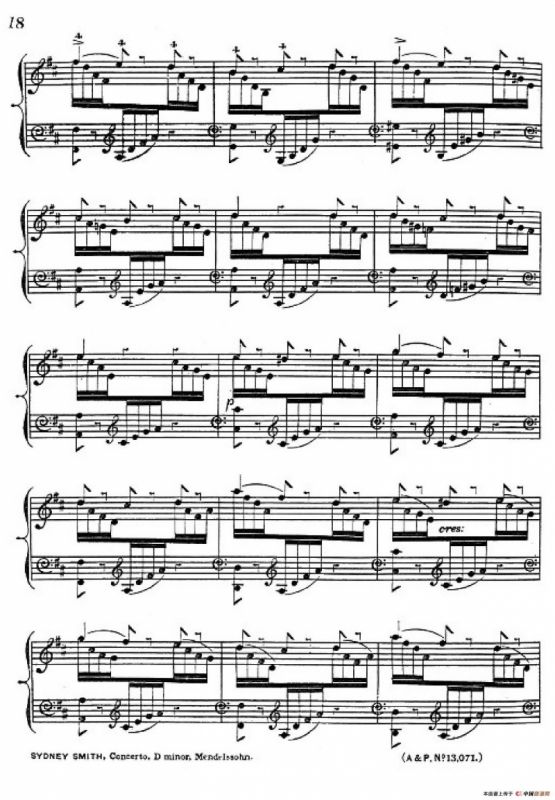 d小调第二钢琴协奏曲（钢琴独奏版）