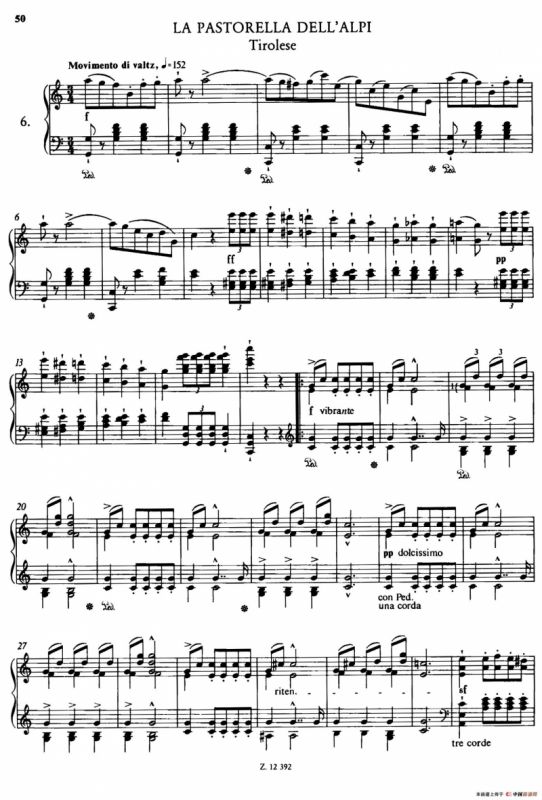 Soirées Musicales S.424（《音乐晚会（全12首）》第6首）