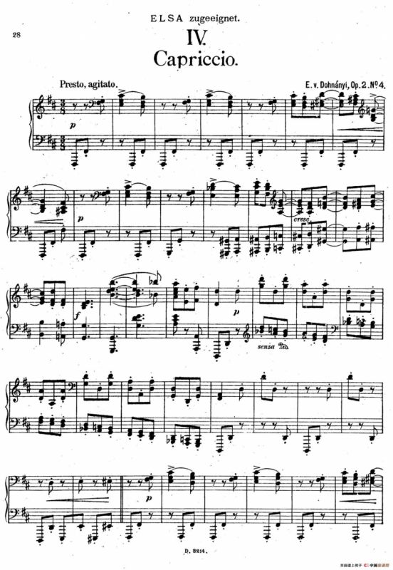 Four Pieces 4首小品 Op.2（Ⅳ）