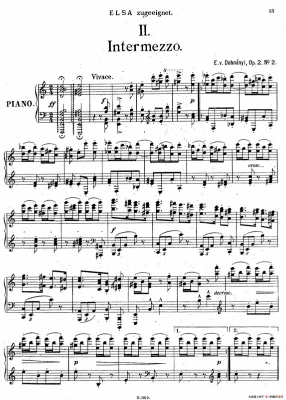 Four Pieces 4首小品 Op.2（Ⅱ）