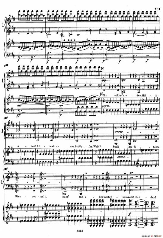 d小调第九交响曲 Op.125（双钢琴P93——102）