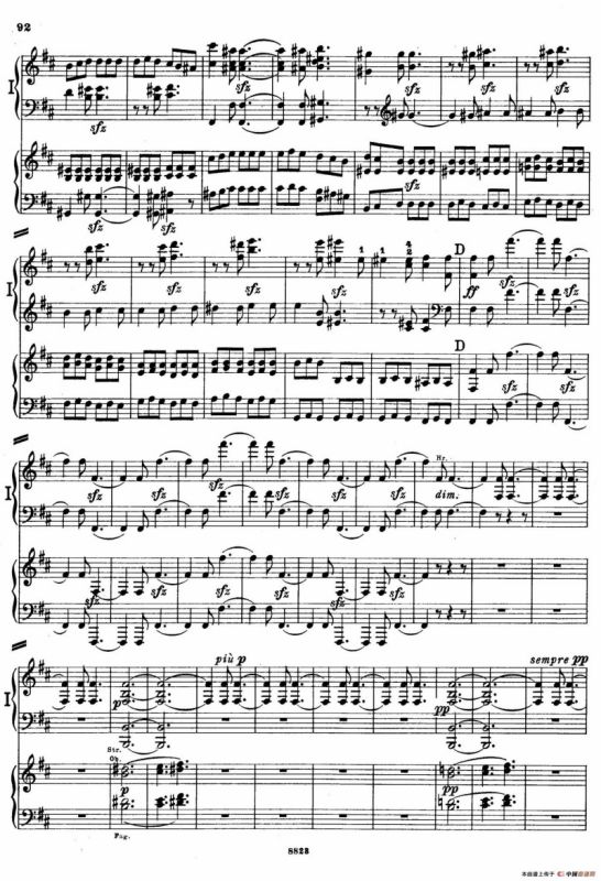 d小调第九交响曲 Op.125（双钢琴P83——92）