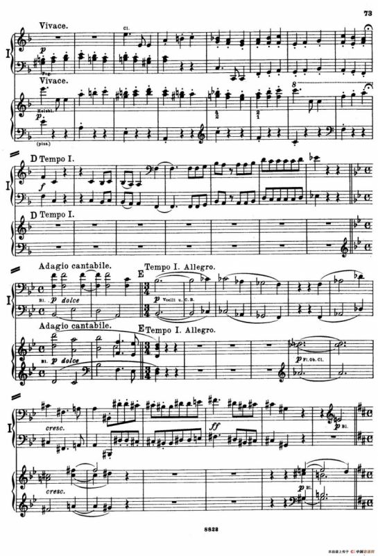 d小调第九交响曲 Op.125（双钢琴P73——82）