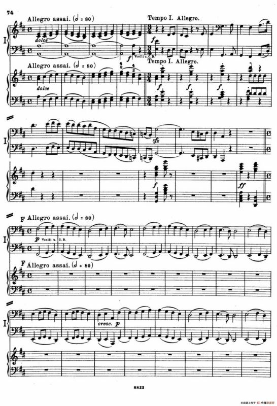 d小调第九交响曲 Op.125（双钢琴P73——82）