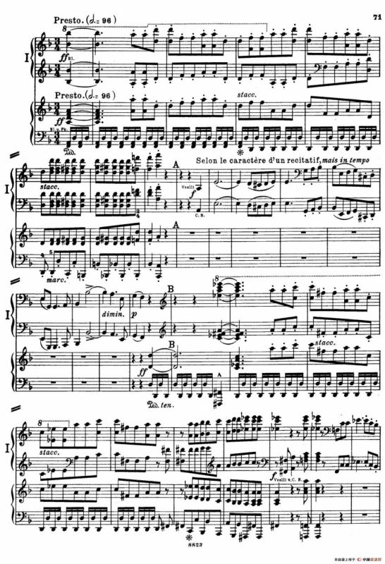 d小调第九交响曲 Op.125（双钢琴P63——72）