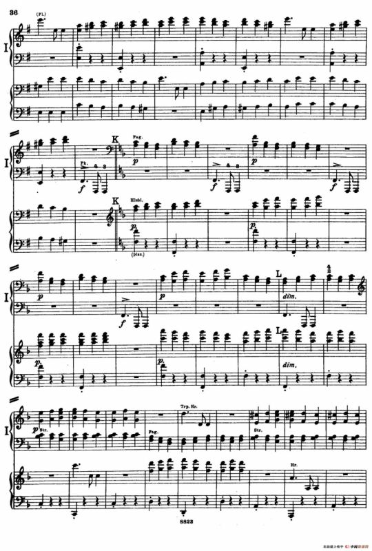 d小调第九交响曲 Op.125（双钢琴P33——42）