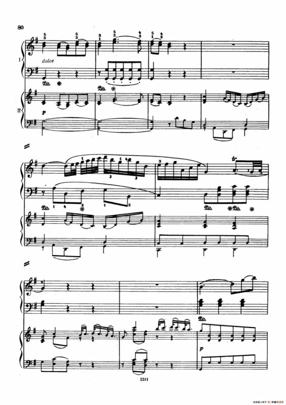 Concerto no 5 K 175 - 2 Piano（Ⅱ）