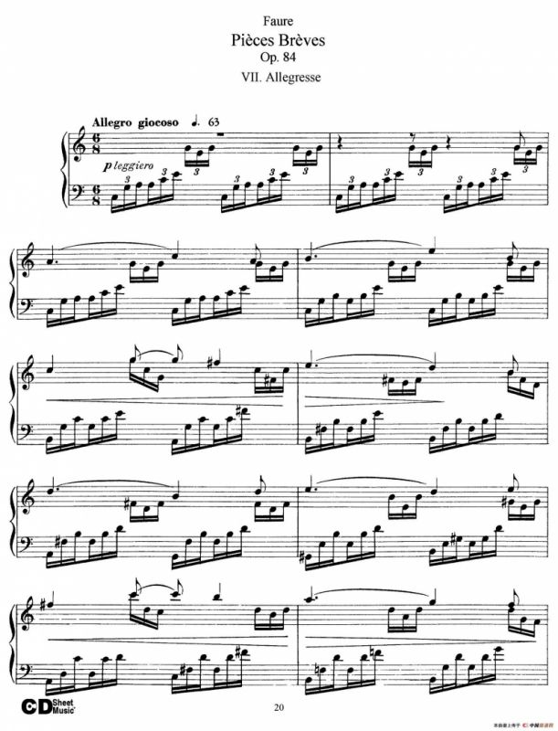 Pieces Breves Op.84（Ⅶ）