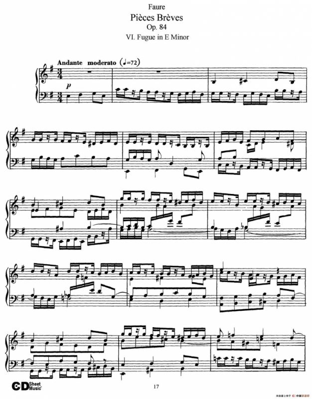Pieces Breves Op.84（Ⅵ）
