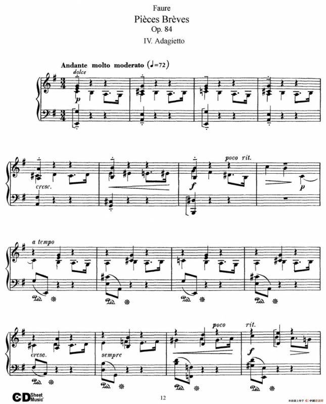 Pieces Breves Op.84（Ⅳ）