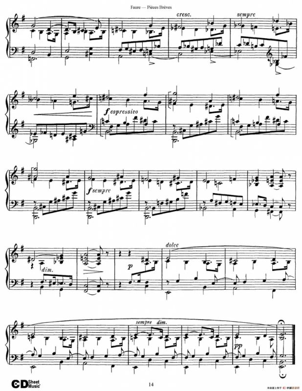 Pieces Breves Op.84（Ⅳ）