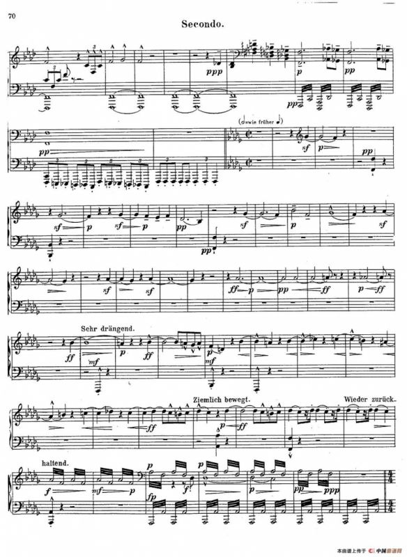 c小调第二交响曲“复活”（Ⅴ）（改编四手联弹版）