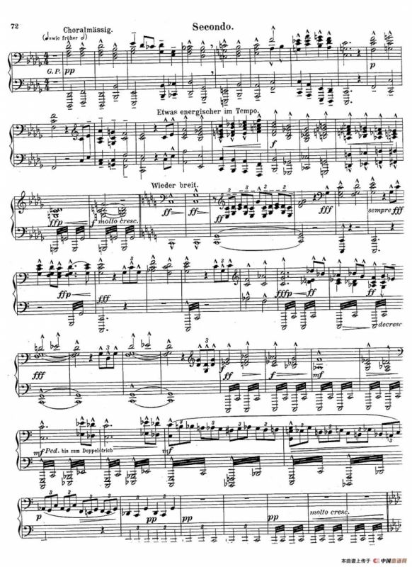 c小调第二交响曲“复活”（Ⅴ）（改编四手联弹版）