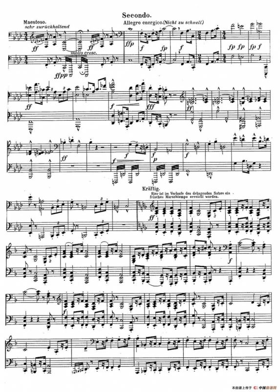 c小调第二交响曲“复活”（Ⅴ）（改编四手联弹版）