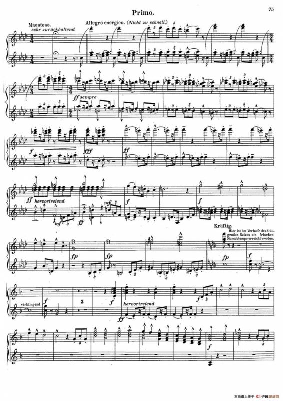 c小调第二交响曲“复活”（Ⅴ）（改编四手联弹版）