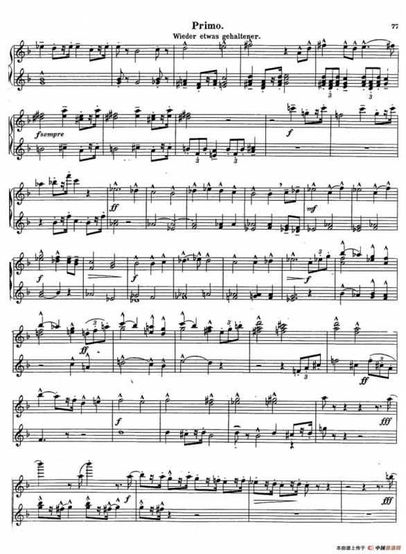 c小调第二交响曲“复活”（Ⅴ）（改编四手联弹版）