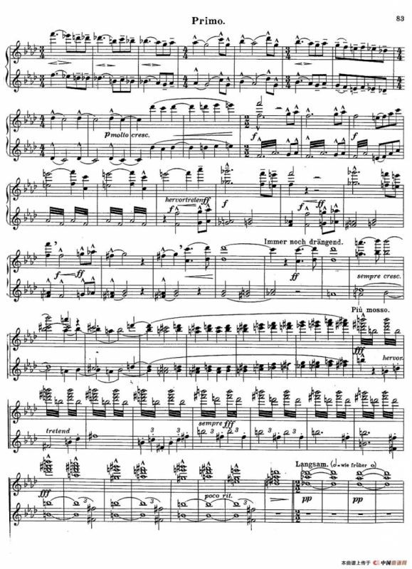 c小调第二交响曲“复活”（Ⅴ）（改编四手联弹版）