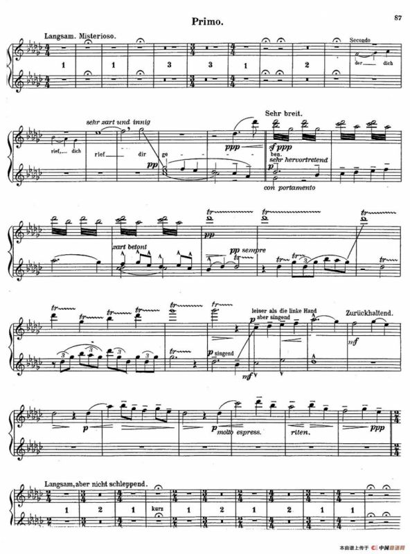 c小调第二交响曲“复活”（Ⅴ）（改编四手联弹版）