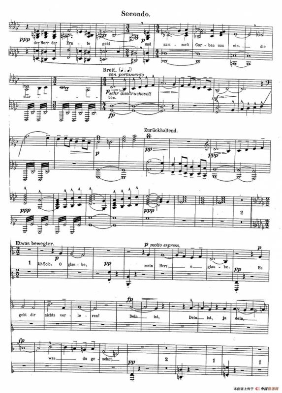 c小调第二交响曲“复活”（Ⅴ）（改编四手联弹版）