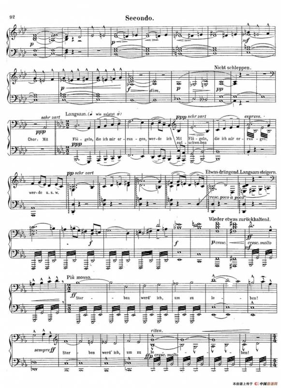 c小调第二交响曲“复活”（Ⅴ）（改编四手联弹版）