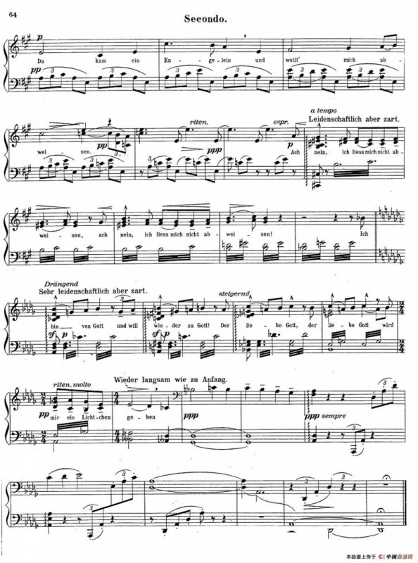 c小调第二交响曲“复活”（Ⅳ）（改编四手联弹版）