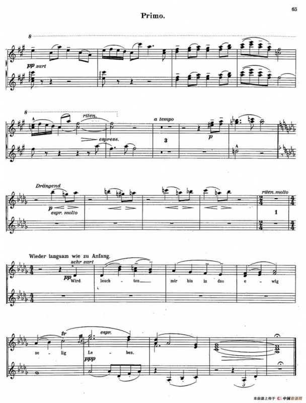 c小调第二交响曲“复活”（Ⅳ）（改编四手联弹版）