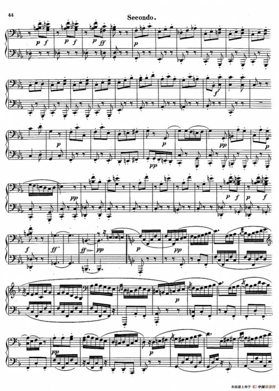 c小调第二交响曲“复活”（Ⅲ）（改编四手联弹版）