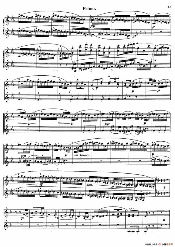 c小调第二交响曲“复活”（Ⅲ）（改编四手联弹版）