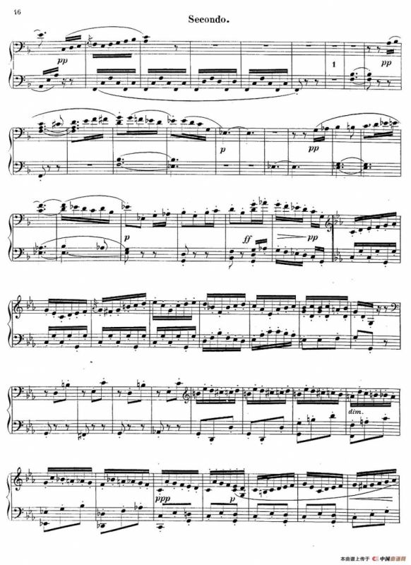 c小调第二交响曲“复活”（Ⅲ）（改编四手联弹版）