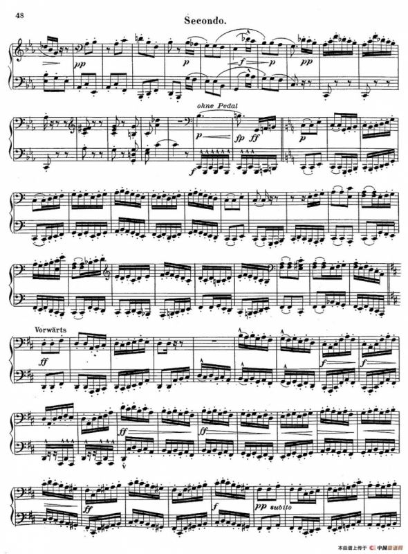 c小调第二交响曲“复活”（Ⅲ）（改编四手联弹版）