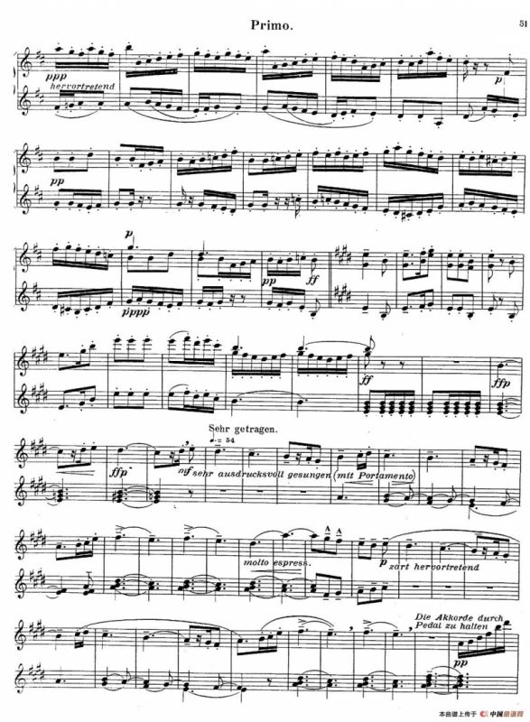 c小调第二交响曲“复活”（Ⅲ）（改编四手联弹版）