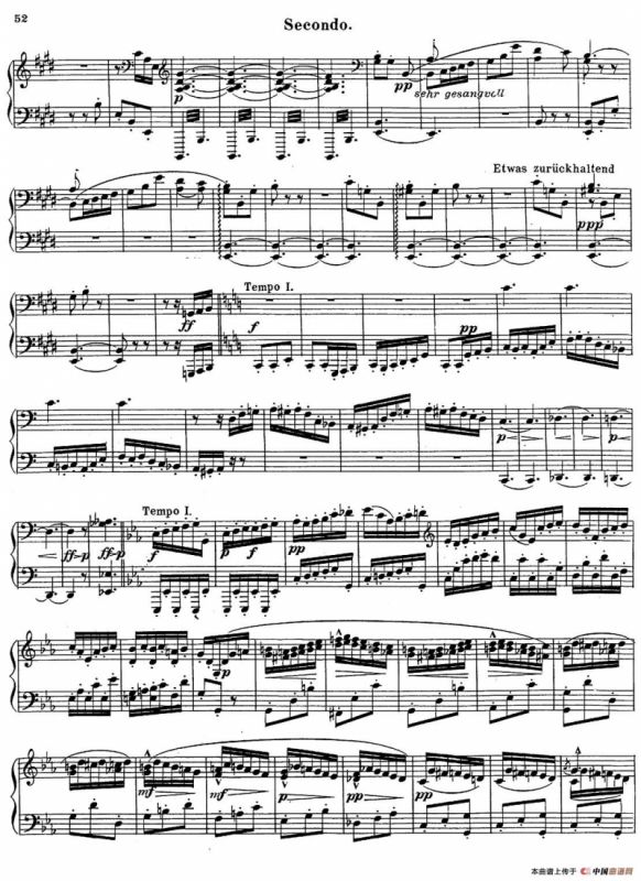 c小调第二交响曲“复活”（Ⅲ）（改编四手联弹版）