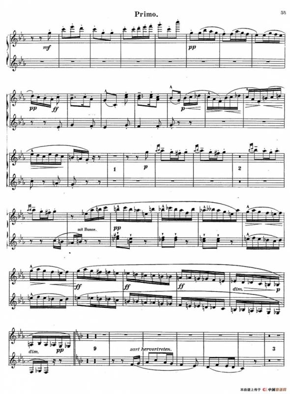 c小调第二交响曲“复活”（Ⅲ）（改编四手联弹版）