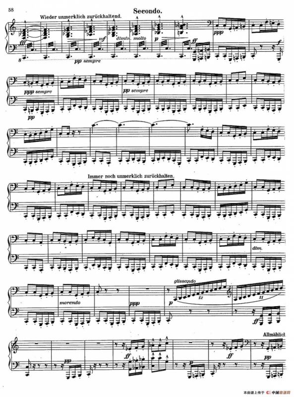 c小调第二交响曲“复活”（Ⅲ）（改编四手联弹版）