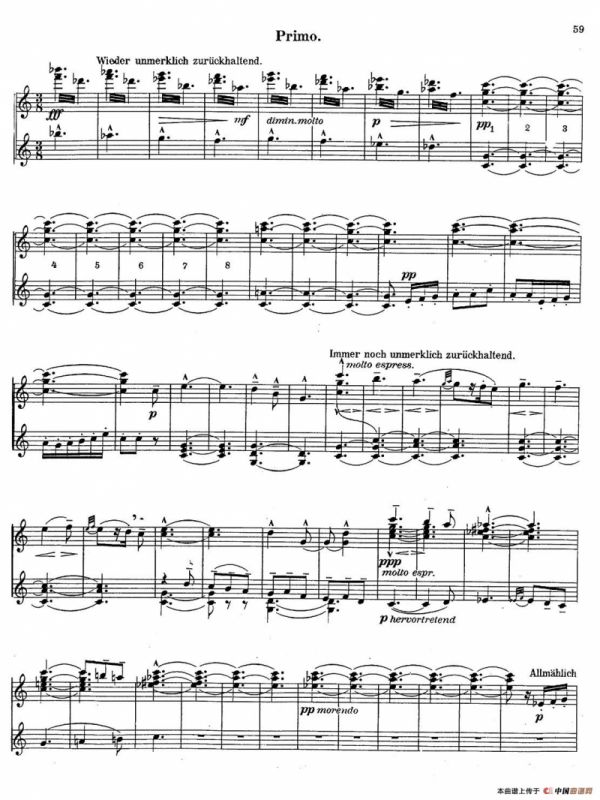 c小调第二交响曲“复活”（Ⅲ）（改编四手联弹版）