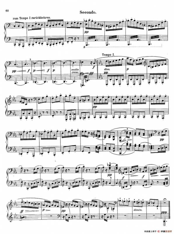 c小调第二交响曲“复活”（Ⅲ）（改编四手联弹版）