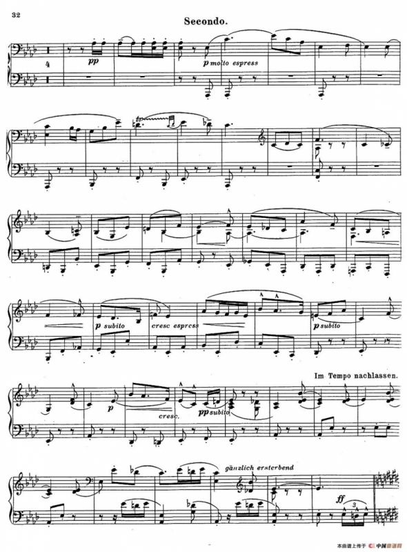 c小调第二交响曲“复活”（Ⅱ）（改编四手联弹版）