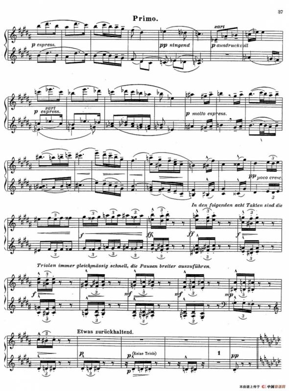 c小调第二交响曲“复活”（Ⅱ）（改编四手联弹版）