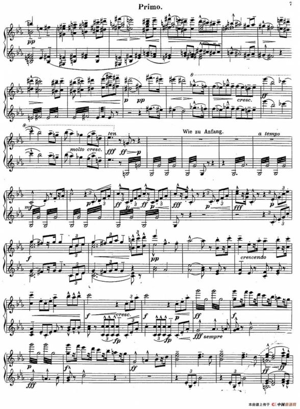 c小调第二交响曲“复活”（Ⅰ）（改编四手联弹版 ）